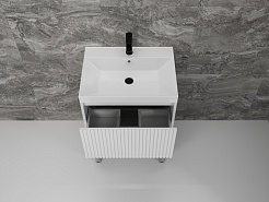 Style Line Мебель для ванной Стокгольм 60 белый рифленый софт – фотография-5